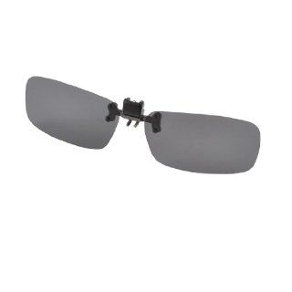 Unisex Rectangle Clear Dark Gray Lens Rimless Clip On Polarized Sunglasses  Sports Fan Sunglasses  Sports & Outdoors