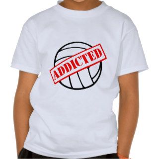 Volleyball Addicted Stamp T Shirts