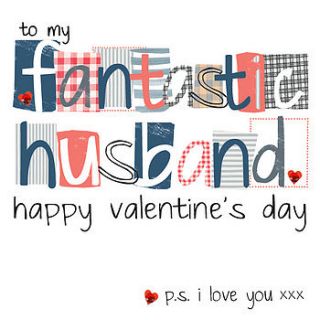 'ps…' husband or boyfriend valentine's card by stop the clock design