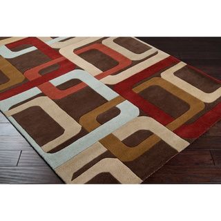 Hand tufted Martindale Geometric Circles Wool Rug Accent Rugs