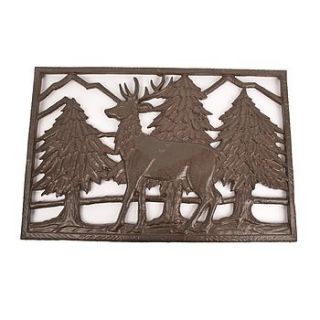 cast iron deer doormat by dibor