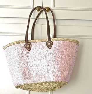 pink sequin basket by skoura