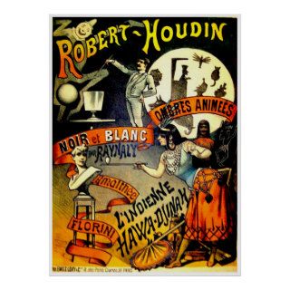 Robert Houdin Vintage Noir et Blanc Poster Print