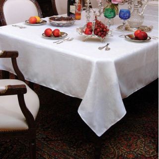 Violet Linen European Damask Design Tablecloth
