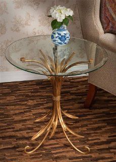 Round Wheat Table (Antique Gold)  