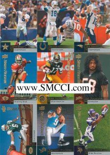 2009 Upper Deck Football Complete Mint Hand Collated 325 Card Set with All 125 Rookie Cards Plus the 200 Card Basic Series. Shortprinted Rookie Cards of Mark Sanchez, Matthew Stafford, Hakeem Nicks, Percy Harvin, Knowshon Moreno, Chris "Beanie" W