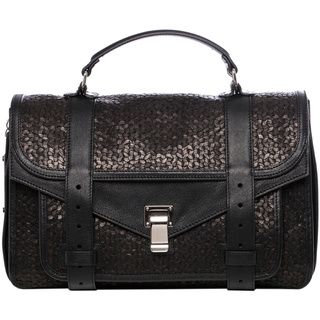 Proenza Schouler 'PS1' Medium Black Woven Leather Bag Proenza Schouler Designer Handbags