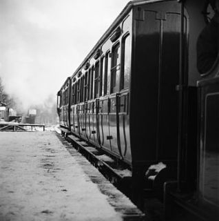 railway, black and white print by paul cooklin