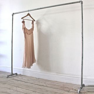 galvanised steel freestanding clothes rail by inspirit