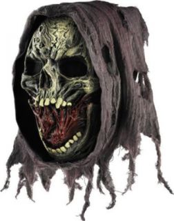 Death Vinyl Mask with Hood Costume Masks Clothing