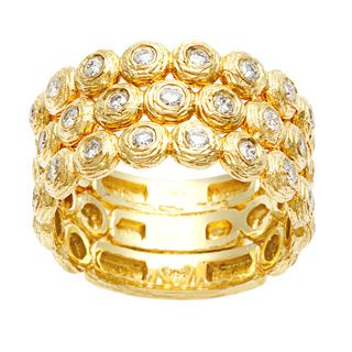 Neda Behnam DFAC 14k Yellow Gold Bezel Set Diamond Ring Diamonds for a Cure Diamond Rings