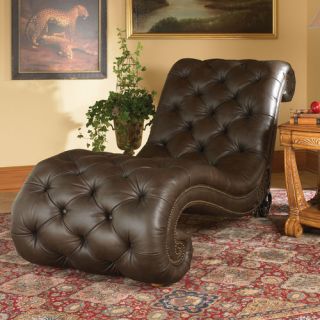 Trevi Leather Chaise Lounge