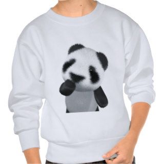 Cute 3d Panda Thinks (editable) Pullover Sweatshirt