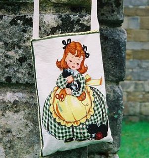 children's vintage print shoulder bag by queenie wahine