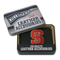 North Carolina State Wolfpack Men's Black Leather Tri fold Wallet College Themed