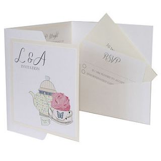 vintage tea wedding stationery collection by dreams to reality design ltd