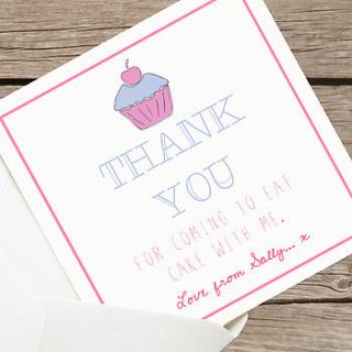 personalised pink 'thank you' cards by precious little plum