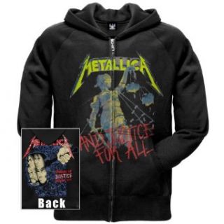 Metallica   Mens And Justice For All Zip Hoodie Large Black Clothing