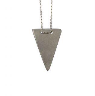 solid triangle necklace by mei li rose