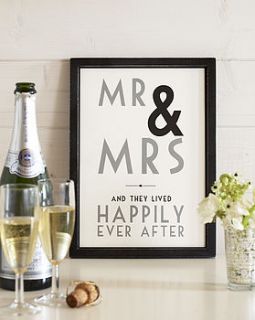 'happily ever after' framed print by the contemporary home