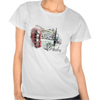 London Colored  Sketch T shirt