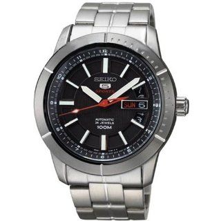 Seiko 5 Black Dial Stainless Steel Mens Automatic Watch SRP337 Seiko Watches