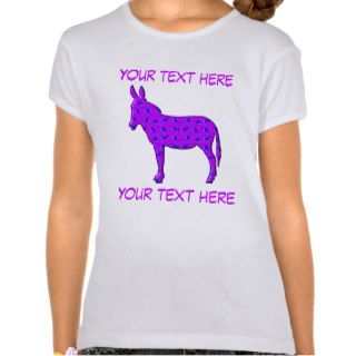 Donkey in Purple Pajamas Kids Template Cool 3D Tee Shirt