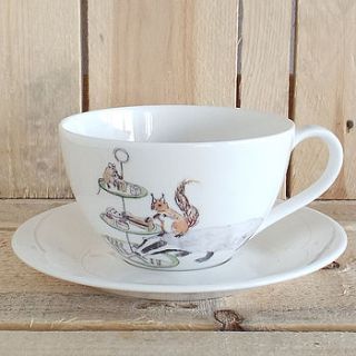 badger design teacup by mellor ware
