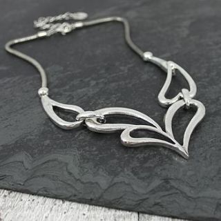 heart of metal necklace by my posh shop