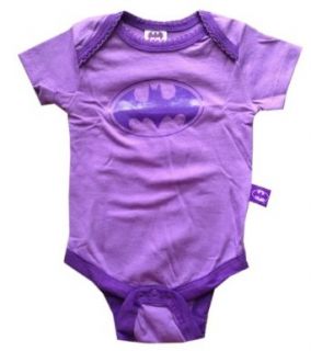 BATMAN   Glitter Logo   Officially Licensed Purple Girls Baby Onesie   size 3 6 Months Clothing