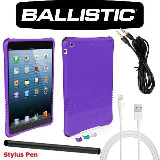 Purple Ballistic Smooth Series Cover for iPad MINI. Comes with long charging cable, Stylus Pen, 3.5mm AUX Jack Cord and Radiation Shield. Cell Phones & Accessories