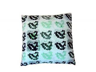 'mumbai mint choc' silk cushion by sheena may