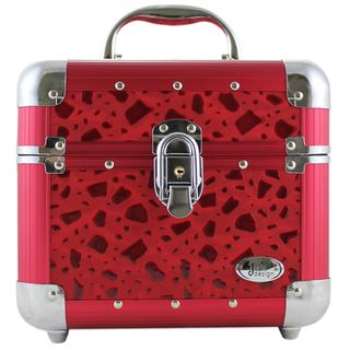 Jacki Design Red Sleek and Shiny Train Case Other Travel Accessories