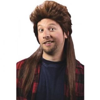 1980's Brown Redneck Hillbilly Super Mullet Wig Costume Wigs Clothing