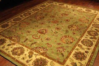 Shop Safavieh Heritage Collection HG343A Handmade Green and Gold Hand spun Wool Area Rug, 6 x 9 Feet at the  Home Dcor Store