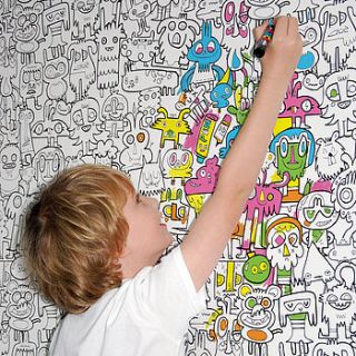 creative colour in wallpaper by artful kids