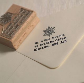 snowflake address stamp by this is pretty