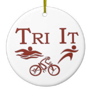 Triathlon Sport Athlete Swim Bike Run Tri It Ornament
