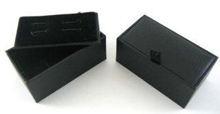 Black PVC Cufflink Jewelry Earring Storage Case Box   Cufflink Gift Box