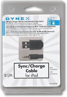 Dynex USB Sync/Charging Cable for 2nd Generation Apple iPod Shuffle DX UA353B Cell Phones & Accessories