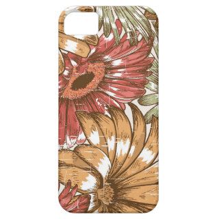 Floral Daisy Pattern, Sage/Cinnamon iPhone 5 Covers
