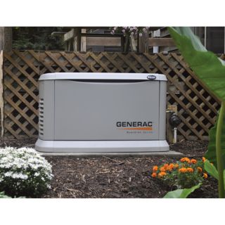 Generac Guardian Air-Cooled Standby Generator — 17kW (LP)/16kW (NG), 100 Amp Transfer Switch, Model# 6242  Residential Standby Generators