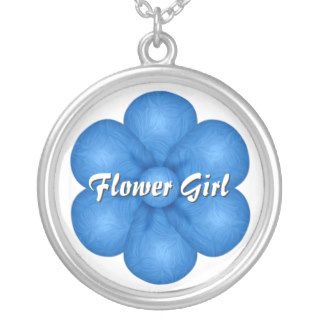 Pretty Blue Flower Girl's Gift Necklace