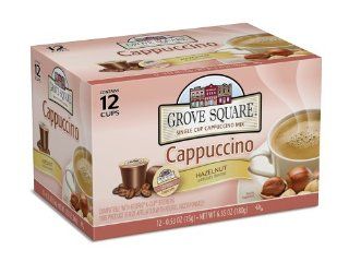 Grove Square Cappuccino, Hazelnut, 12 Count Single Serve Cup for Keurig K Cup Brewers (Pack of 3)  Coffee Brewing Machine Cups  Grocery & Gourmet Food