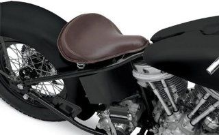 Drag Specialties Large Spring Solo Seat   Brown Leather with Perimeter Stitched 0806 0049 Automotive