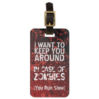 Funny Zombies Apocalypse You Run Slow Personalized Luggage Tags