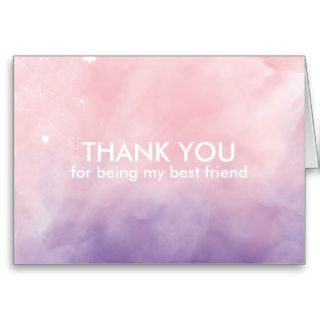 Pink & Purple Watercolor Thank You Cards