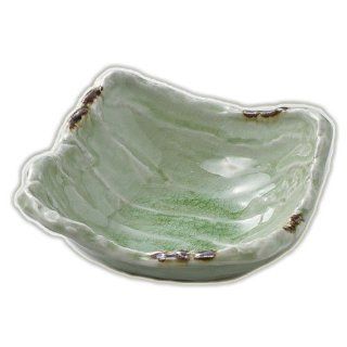Japanese Ceramic Bowl Bamboo grass green rough split 14cm small [14cm x 14cm x 5cm] kgr035 101 357 Kitchen & Dining