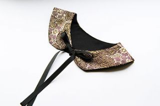 'anon' metallic brocade collar by katiebetty