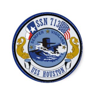 USS Houston (SSN 713) Round Stickers